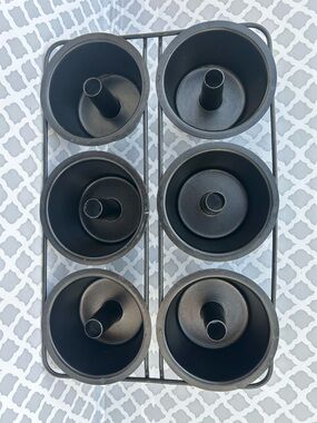 6-Cup Angel Food/Chiffon Cake Pan Set - Black